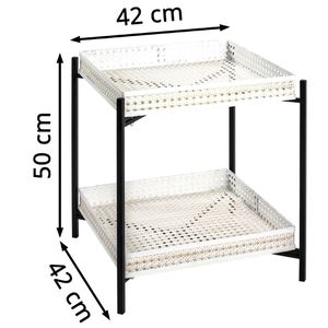 Produktbild für Beistelltisch Haku-Möbel 22557, Wien, creme / schwarz