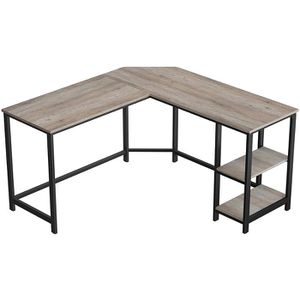 Schreibtisch Vasagle LWD72MB, graubraun / schwarz