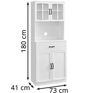 Produktbild für Küchenschrank Vasagle LSC361W21V1, weiß, (BxH) 73 x 180 cm