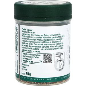 Produktbild für Pfeffer Fuchs Belem, Premium Qualität, geschrotet, schwarz
