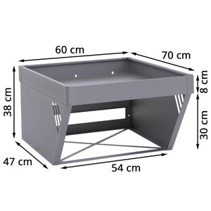 Produktbild für Mähroboter-Garage Mendler HWC-P41, grau, aus Stahl