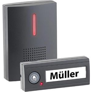 Türklingel Böttcher-AG schwarz, drahtlos, Funk Set