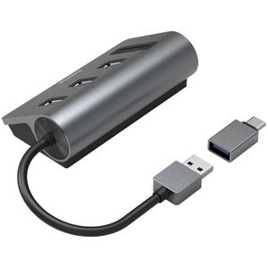 Produktbild für USB-Hub Hama 200140, grau, mit SD-Kartenslot