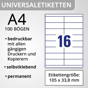 Produktbild für Universaletiketten Zweckform 3665, weiß