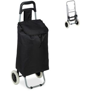 Produktbild für Einkaufstrolley Relaxdays schwarz, klappbar