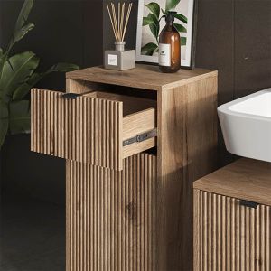 Produktbild für Badschrank Vicco Eliza Viking Oak, 4 Füße, eiche