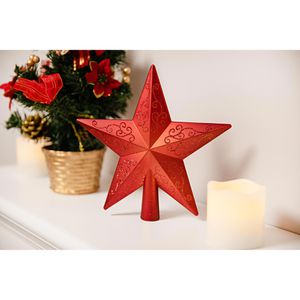 Produktbild für Christbaumspitze Heitmann-Deco 1008208, glitzernd, rot