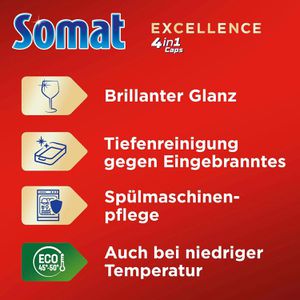 Produktbild für Spülmaschinentabs Somat Excellence 4in1 Caps, All-in-One
