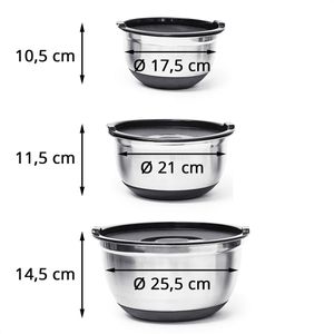 Produktbild für Schüssel Relaxdays Bowly 10019120, Set mit Deckel, 3-teilig