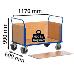 Produktbild für Transportwagen Rollcart Vierwandwagen, 02-6106