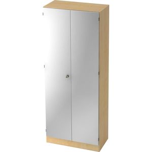 Produktbild für Kleiderschrank Hammerbacher Solid 6200, silber / ahorn