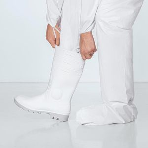 Produktbild für Schutzanzug Uvex classic mit Füßen Einwegschutz-Overall, weiß