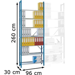 Produktbild für Aktenregal Manuflex Registra Premium, RA 2185, aus Metall