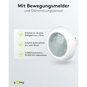 Produktbild für Nachtlicht Goobay 96501, LED, für Steckdose