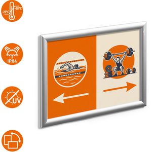 Produktbild für Klapprahmen Durable 504623 Outdoor, 25 mm Profil, DIN A2