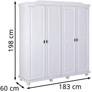 Produktbild für Kleiderschrank Inter-Link Isny, weiß