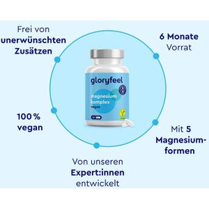 Produktbild für Magnesium gloryfeel Komplex, 180 Kapseln