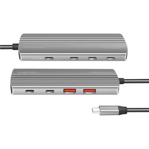 Produktbild für USB-Hub LogiLink Ultra-Slim UA0413, silber