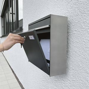 Produktbild für Briefkasten Metzler BK212, anthrazit, aus Stahl