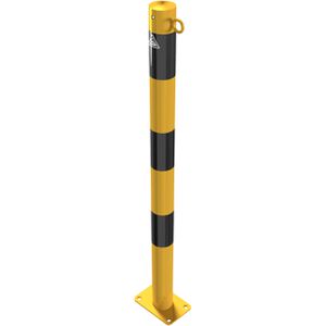 Produktbild für Absperrpfosten Schake 460PBG/1, 1 Öse, schwarz/gelb, Metall