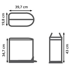 Produktbild für Mülleimer Simplehuman CW1899, silber