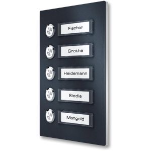 Produktbild für Türklingel Metzler anthrazit, kabelgebunden, 5fach