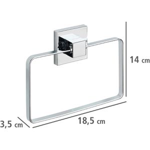 Produktbild für Handtuchhalter Wenko Quadro Vacuum-Loc 22689100, silber