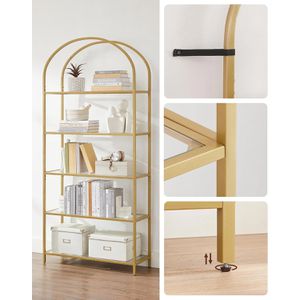 Produktbild für Bücherregal Vasagle LGT050A01, gold