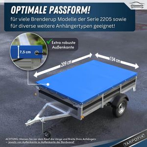 Produktbild für Anhänger-Plane Tarpofix FP3, wasserdichte Flachplane