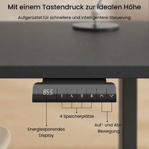 Produktbild für Schreibtisch FlexiSpot E1S Pro, schwarz / grau