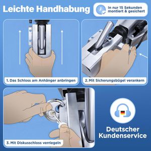 Produktbild für Anhängerschloss Deagle mit Diskusschloss