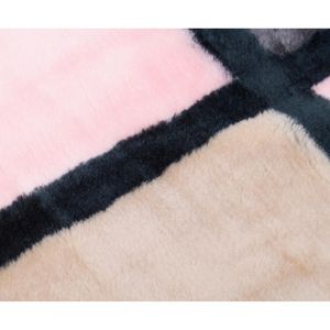 Produktbild für Kuscheldecke Gözze Antigua Cashmere Feeling, rosa/taupe/beere