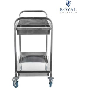 Produktbild für Servierwagen Royal-Catering RCGW-2, silber, aus Edelstahl