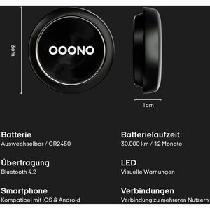 Produktbild für Radarwarner OOONO CO-DRIVER NO1, mit Batterie