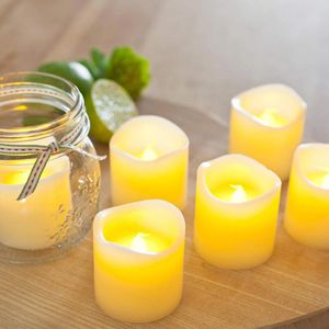 Produktbild für LED-Kerze lights4fun Echtwachs creme