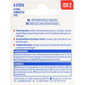Produktbild für Interdentalbürsten diadent Rot, ISO-Größe 2