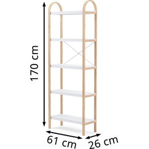 Produktbild für Bücherregal Umbra Bellwood, natur / weiß