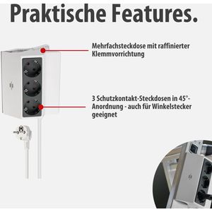 Produktbild für Tischsteckdose Brennenstuhl 1150070, mit 3 m Schuko Kabel