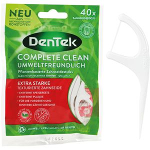 DenTek Zahnseide Complete Clean Eco, ungewachst, Zahnseide Sticks, mit Minzgeschmack, 48 Sticks , 48 Stück