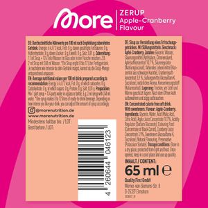 Produktbild für Sirup More Zerup Apple-Cranberry, zuckerfrei