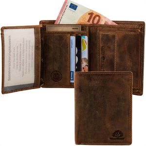 Portemonnaie Greenburry Vintage 1701-25, braun, aus Echt Leder