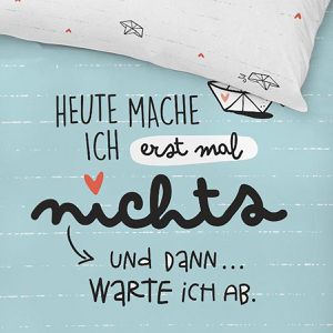 Produktbild für Bettwäsche Happy-life Heute Nichts, 46257, Polyester