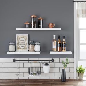 Produktbild für Wandregal Vasagle LWS28WT, weiß