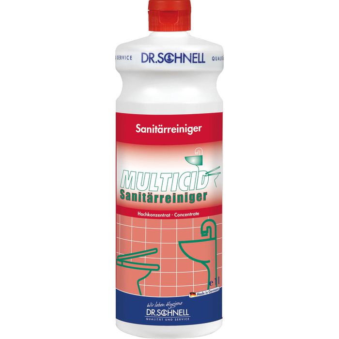 Dr.Schnell Badreiniger 00270, Multicid, Sanitärreiniger, gegen Kalk und  Schmutz, 1 Liter – Böttcher AG