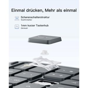 Produktbild für Tablet-Hülle Inateck KB04122-11, grau