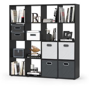 Produktbild für Bücherregal Vicco Karree, schwarz