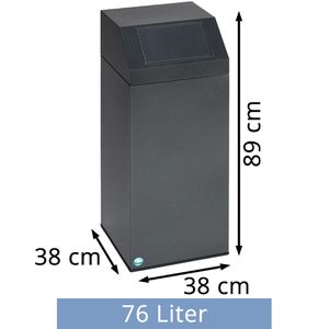 Produktbild für Mülleimer VAR 12482, antik-silber
