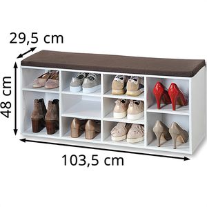 Produktbild für Schuhbank Kesper 15910, weiß, aus Holz