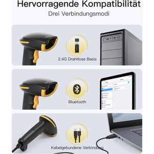 Produktbild für Barcode-Scanner Inateck BCST-35_black, kabellos