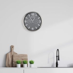 Produktbild für Wanduhr Bresser MyTime ND, Edelstahl, analog, Funkuhr